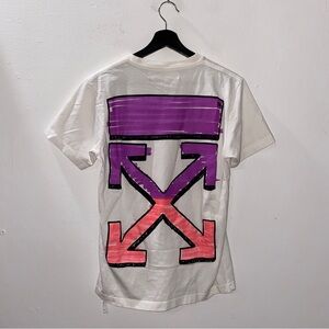 Men’s Off-White Virgil Abloh Marker Tee White Size Small